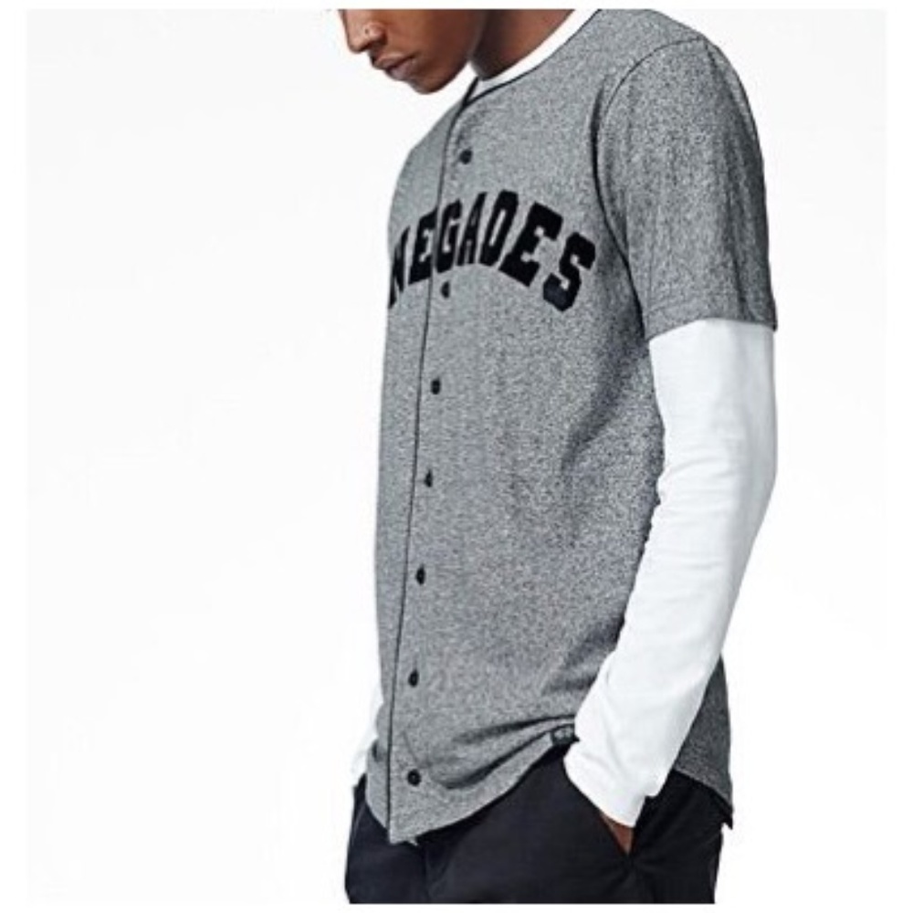 "RENEGADES" short sleeve baseball jersey, L